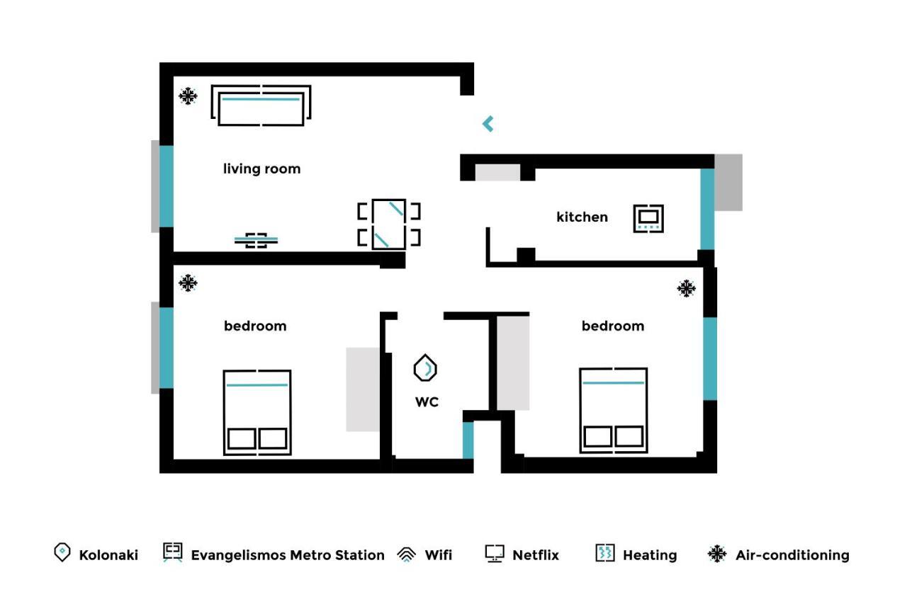 Peaceful 2Bd Apartment In Kolonaki By Upstreet Афины Экстерьер фото
